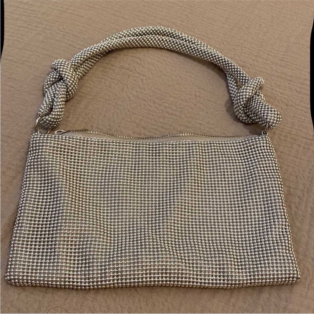 JEWEL BADGLEY MISCHKA BEAUTIFUL SILVER BAG . Perfect for evening party. New . - Picture 2 of 7